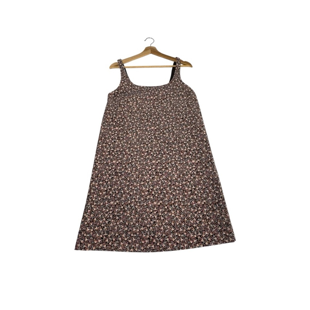 H&M Corduroy Floral Mini Dress XS A Line 90s Minimalist Soft Grunge NWT